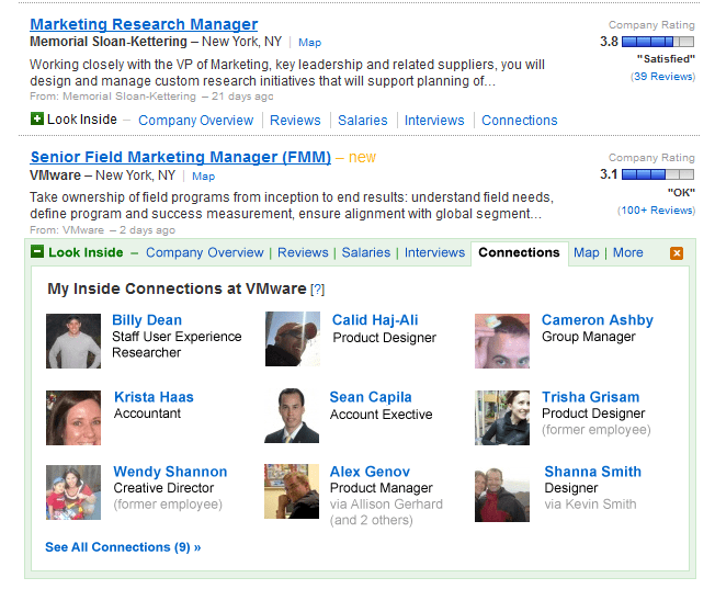 glassdoor launches inside connections
