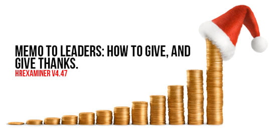 Feature image Give and Give Thanks HRExaminer Weekly Edition v4.47 December 20, 2013