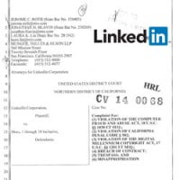 The John Doe lawsuit against Linked In
