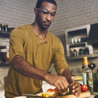 photo of person wearing google glass on google glass field review on hr examiner by john sumser march 7 2014