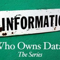 picture of old sign saying information with arrow pointing left for Who Owns Data series on HRExaminer.com by Heather Bussing published May 21, 2014