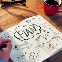 Picture of person developing an HR Business Plan