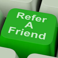 Photo of computer button with refer a friend on it - How referrals work by John Sumser on HRExaminer.com