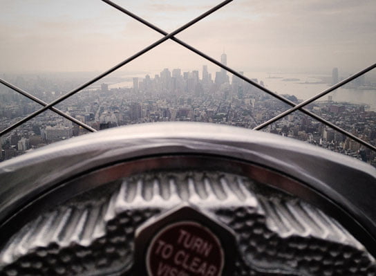 picture of New York City skyline from CFO's office