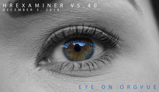 Photo of eye in feature article about OrgVue on HRExaminer December 5, 2014