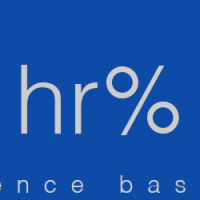 feature article: image in blue with gray text reading 'hr% evidence based hr' in HRExaminer.com feature articles for v6.10 March 13, 2015