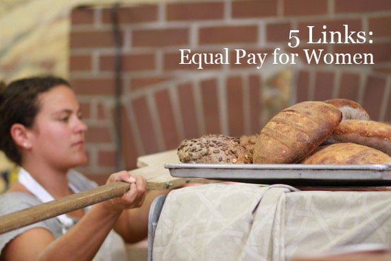 photo of woman baking break (commercial) in article by Heather Bussing appearing  on HRExaminer.com April 14, 2015 in article about equal pay for women