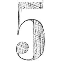 illustration of numeral 5 on HRExaminer.com article with five links published 2015-06-29