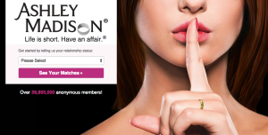 image of Ashley Madison website