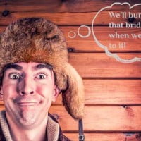 photo of man with funny face and Daniel Boone style hat on HRExaminer.com article published November 18, 2015 Employment Law Carnival Malapropisms