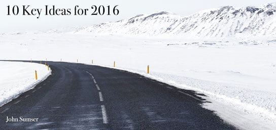 photo of winter road with snow capped mountains in HRExaminer.com Article by John Sumser 10 Key Ideas for 2016 photo credit Jon Ottosson cc0