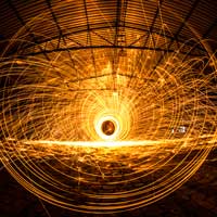 photo of person at center of spark shower - 2016-05-03-hrexaminer article on guidespark sumser photo img cc0 by Kaique Rocha-pexels photo 47221 sq 200px