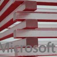 photo of stacked blocks with imagined linkedin Microsoft logo