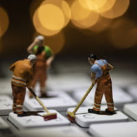 2021-02 15 HR Examiner article John Sumser Hands on experience cleaning data produces great wisdom stock photo img cc0 by AdobeStock 254185916 ed sq 200px.jpg